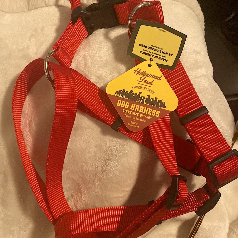 Hollywood Feed dog harness, red